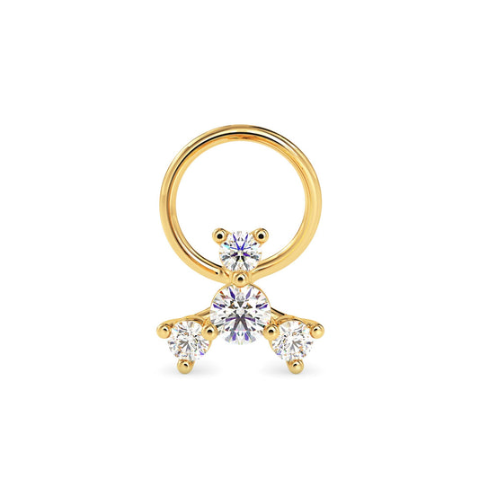 Nostelle Round Diamond Nose Pin