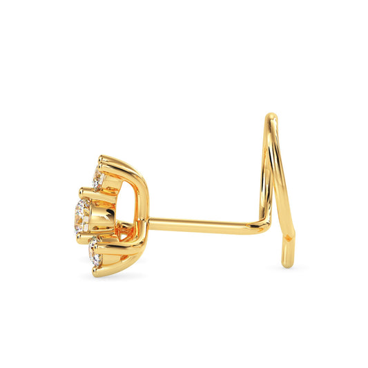 Nostelle Round Diamond Nose Pin