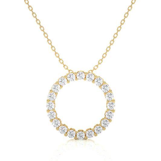 Eternal Round Diamond Pendant - Espira Gems