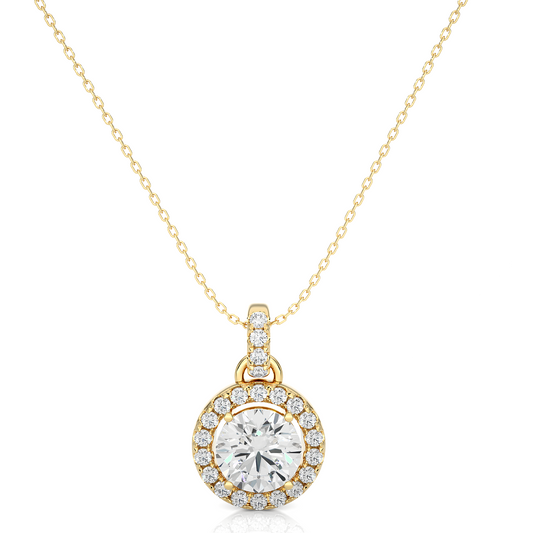Montara Round Diamond Pendant - Espira Gems