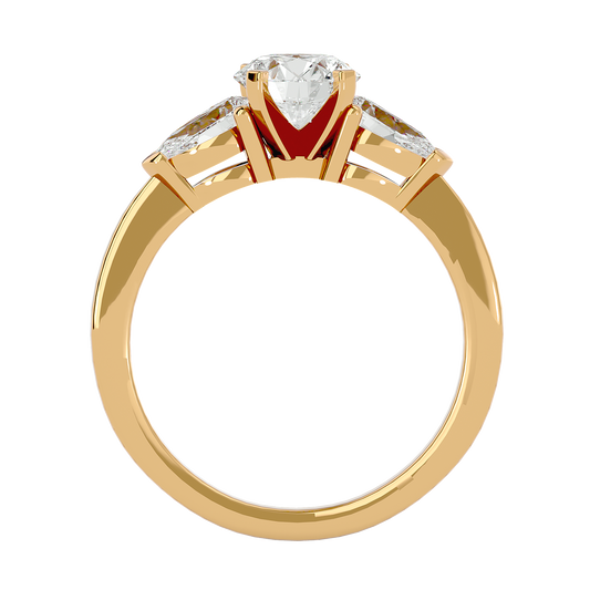 Nerina Round & Pear Diamond Ring - Espira Gems