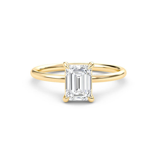 Bague Liberty avec diamant émeraude de 2 carats