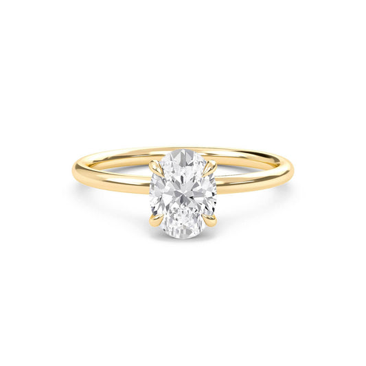 Bague Liberty avec diamant ovale de 2 carats