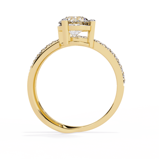 Heavenly Vine Round Diamond Ring - Espira Fine Gems