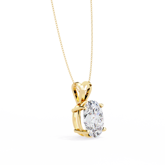 Auric Oval Diamond Pendant (Chain Sold Separately) - Espira Gems