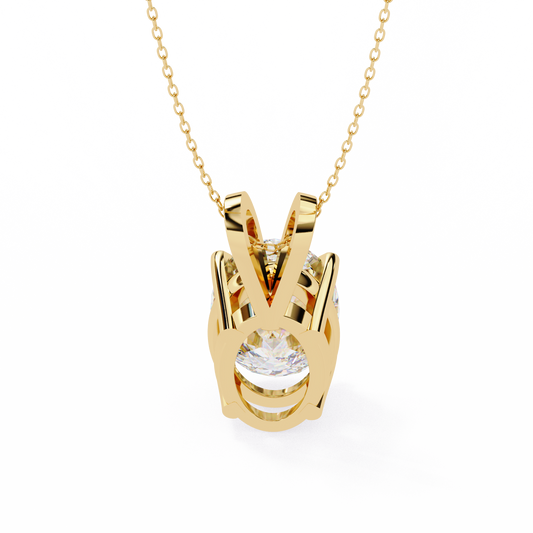 Auric Oval Lab-Grown Diamond Pendant in 18K Gold – Espira Gems