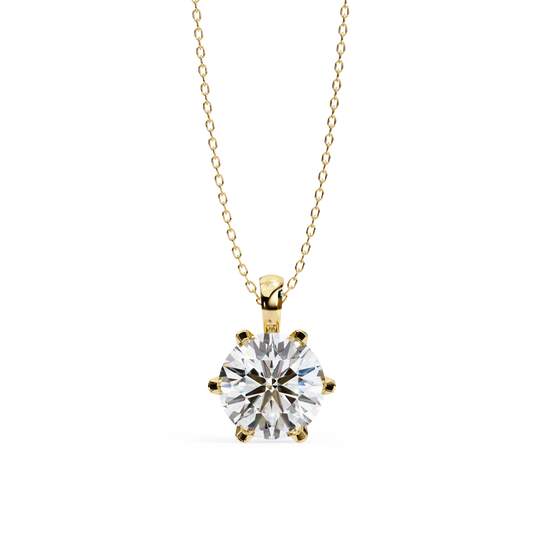 Pure Spark Round Diamond Pendant (Chain Sold Separately) - Espira Gems