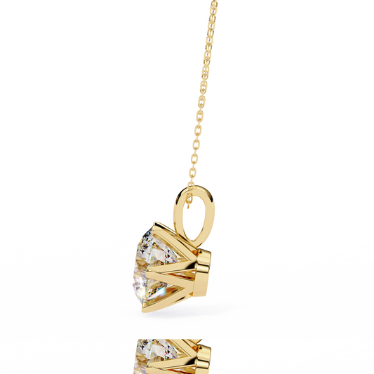 Pure Spark round lab-grown diamond pendant in a minimal prong setting, chain sold separately – Espira Gems