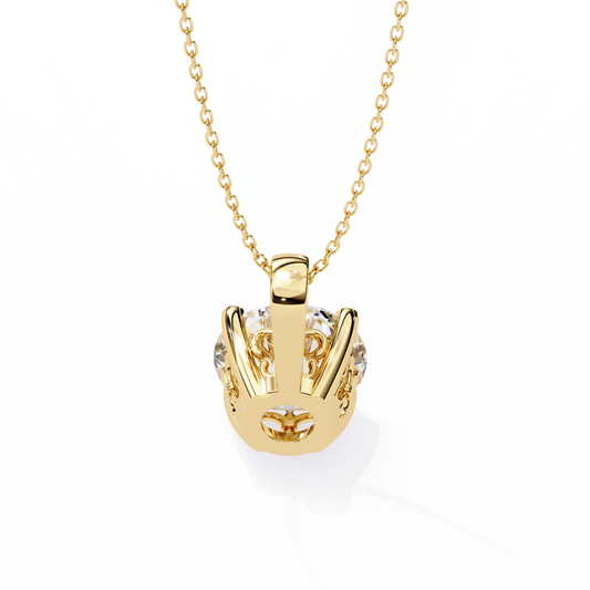 Ivy Cushion Lab-Grown Diamond Pendant in 18K Gold – Elegant Sparkling Solitaire Necklace (Chain Sold Separately)