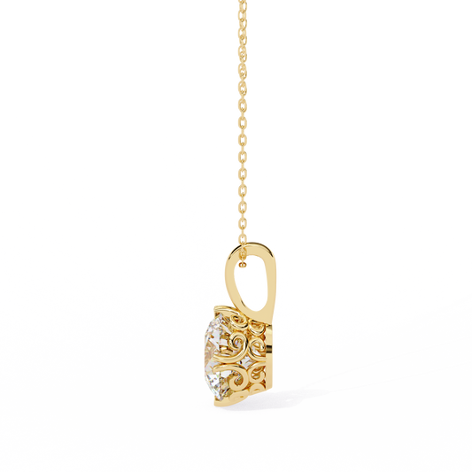 Ivy Princess Cut Lab-Grown Diamond Pendant – Elegant solitaire pendant with chain sold separately from Espira Gems.