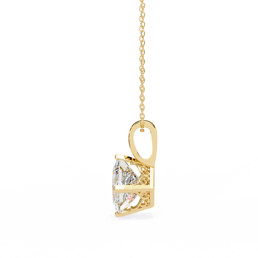 Ivy Princess Lab-Grown Diamond Pendant in 14K Gold – Elegant Solitaire Design (Chain Sold Separately)
