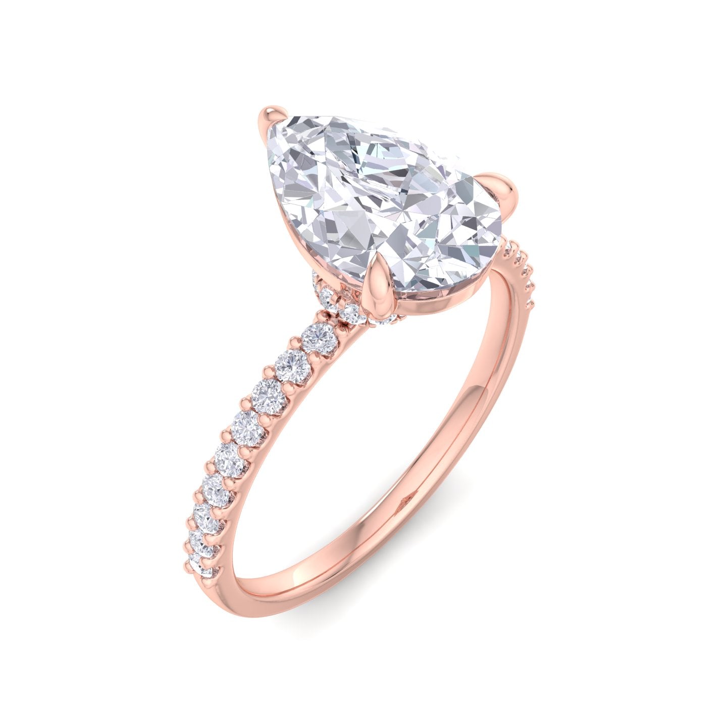 paradise pear diamond ring