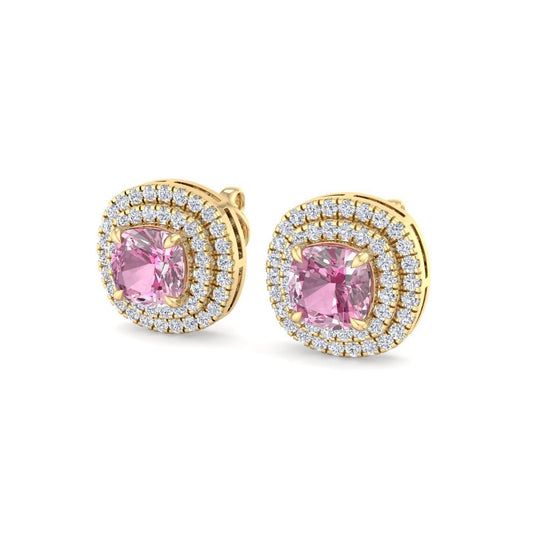 Rosy Dusk Diamond Earrings