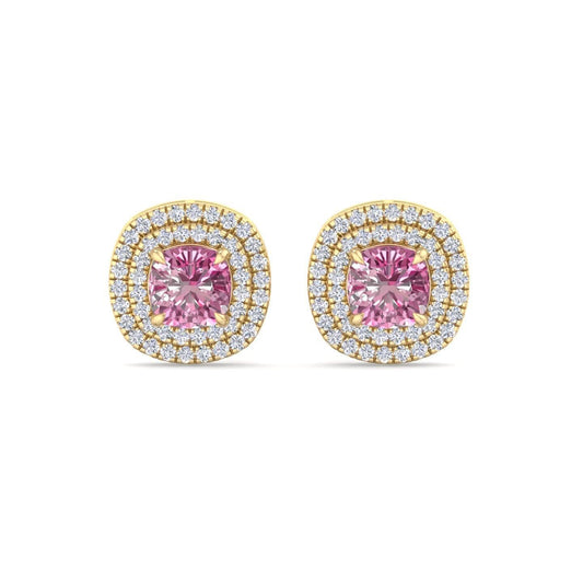 Rosy Dusk Diamond Earrings