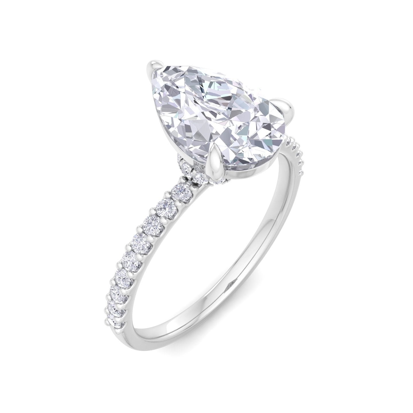 paradise pear diamond ring