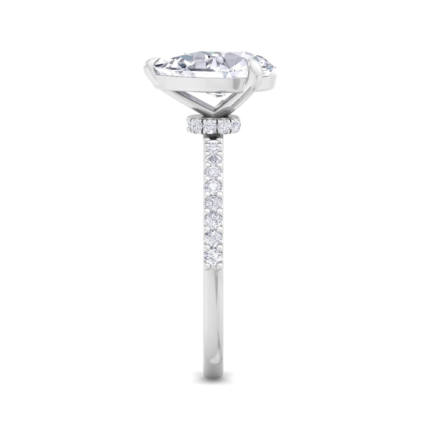 paradise pear diamond ring