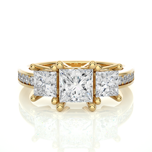 Trio Princess Diamond Ring - Espira Gems