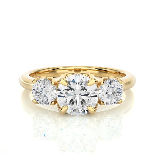Trinity Round Diamond Ring - Espira Gems