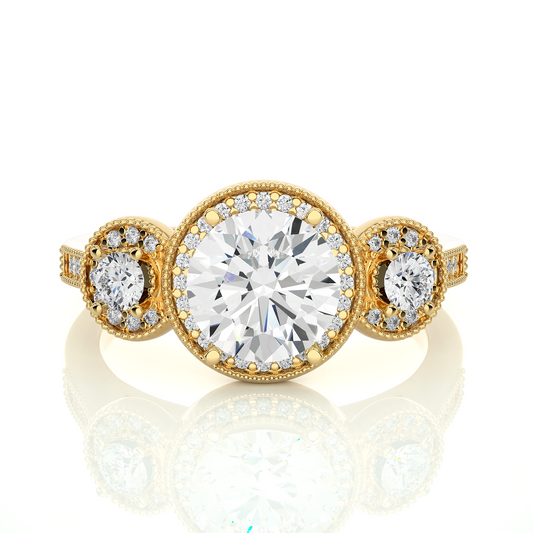 Thalassa Round Diamond Ring - Espira Gems