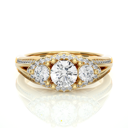 Nivara Round Diamond Ring - Espira Gems