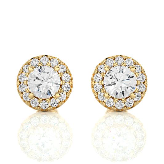 Breeze Round Diamond Earrings - Espira Gems