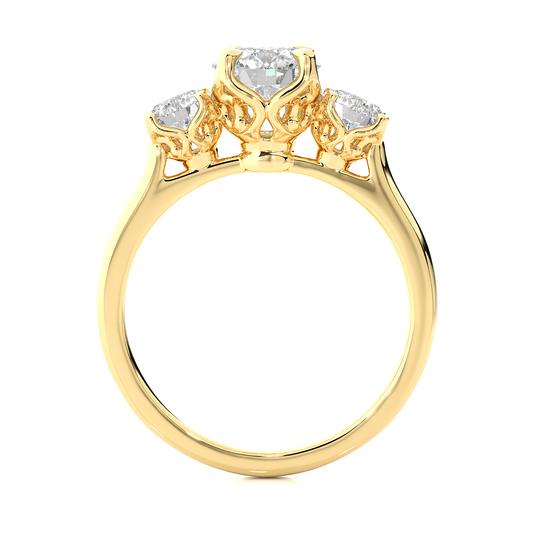 Trinity Round Diamond Ring - Espira Gems