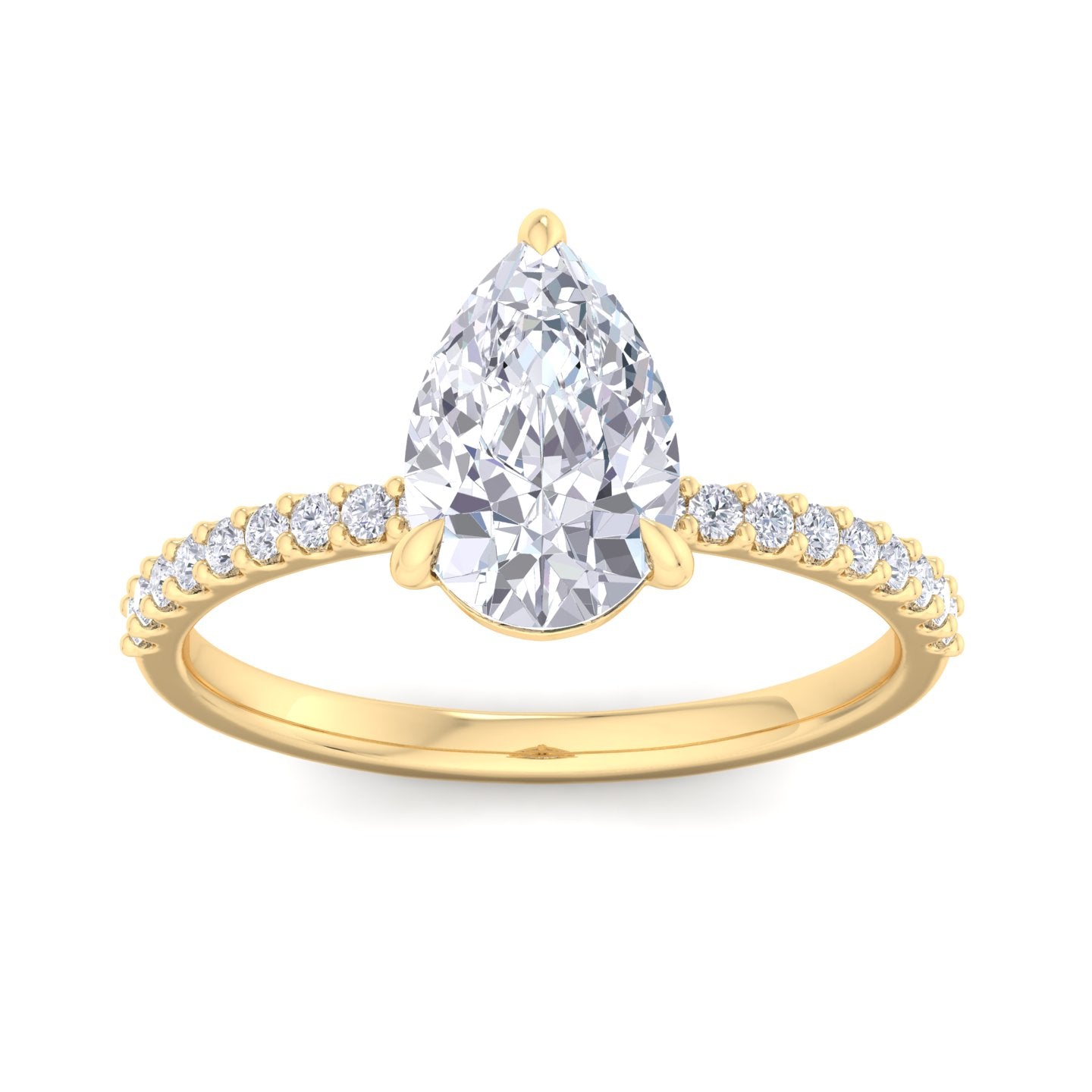 paradise pear diamond ring