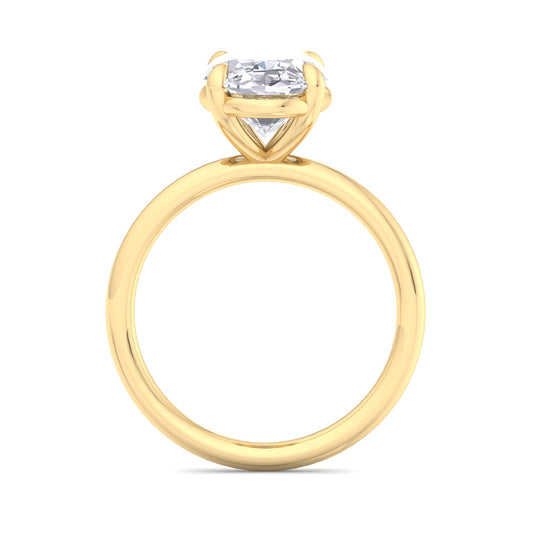 Bague Liberty avec diamant ovale de 4 carats