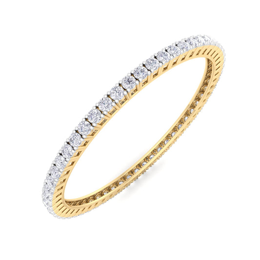 15 Pointer Round Cut Lab Grown Diamond Bangle