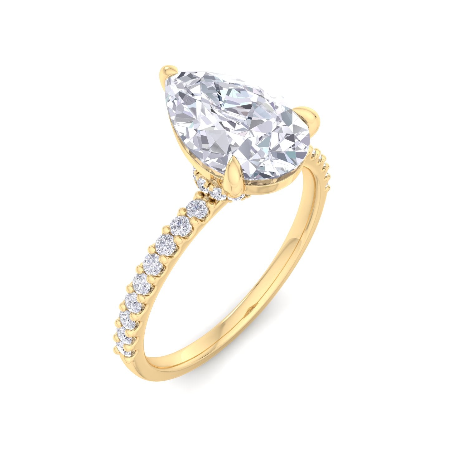 paradise pear diamond ring