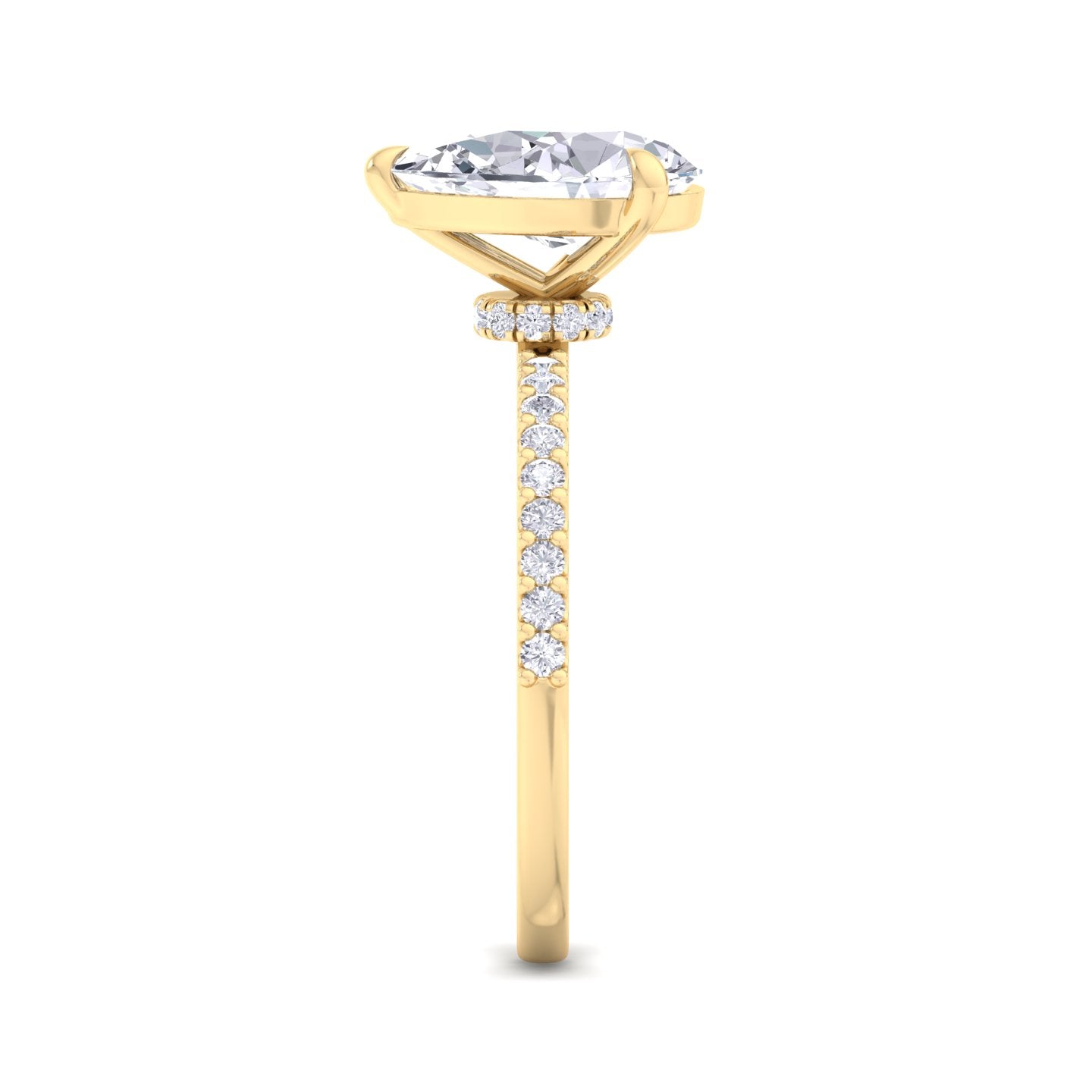 paradise pear diamond ring