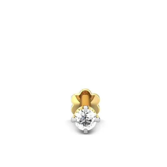 Adorn Round Diamond Nose Pin - Espira Gems