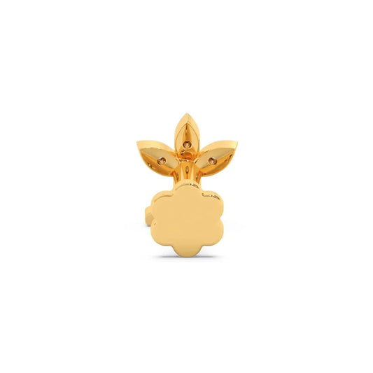 Petal Bloom Round Diamond Nose Pin - Espira Gems