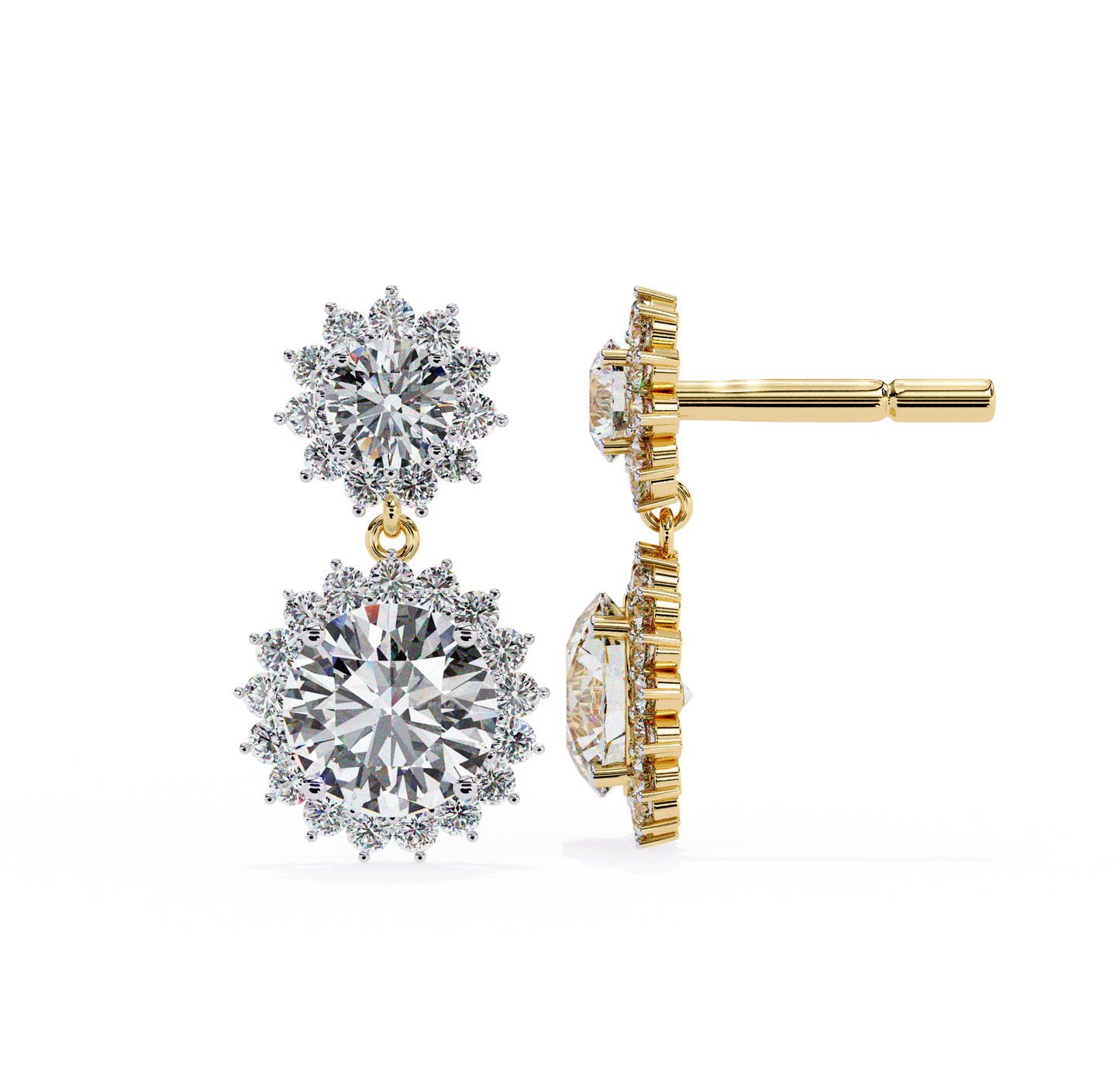 boucles d'oreilles rondes en diamant valentina