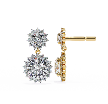 Boucles d'oreilles rondes en diamant Valentina