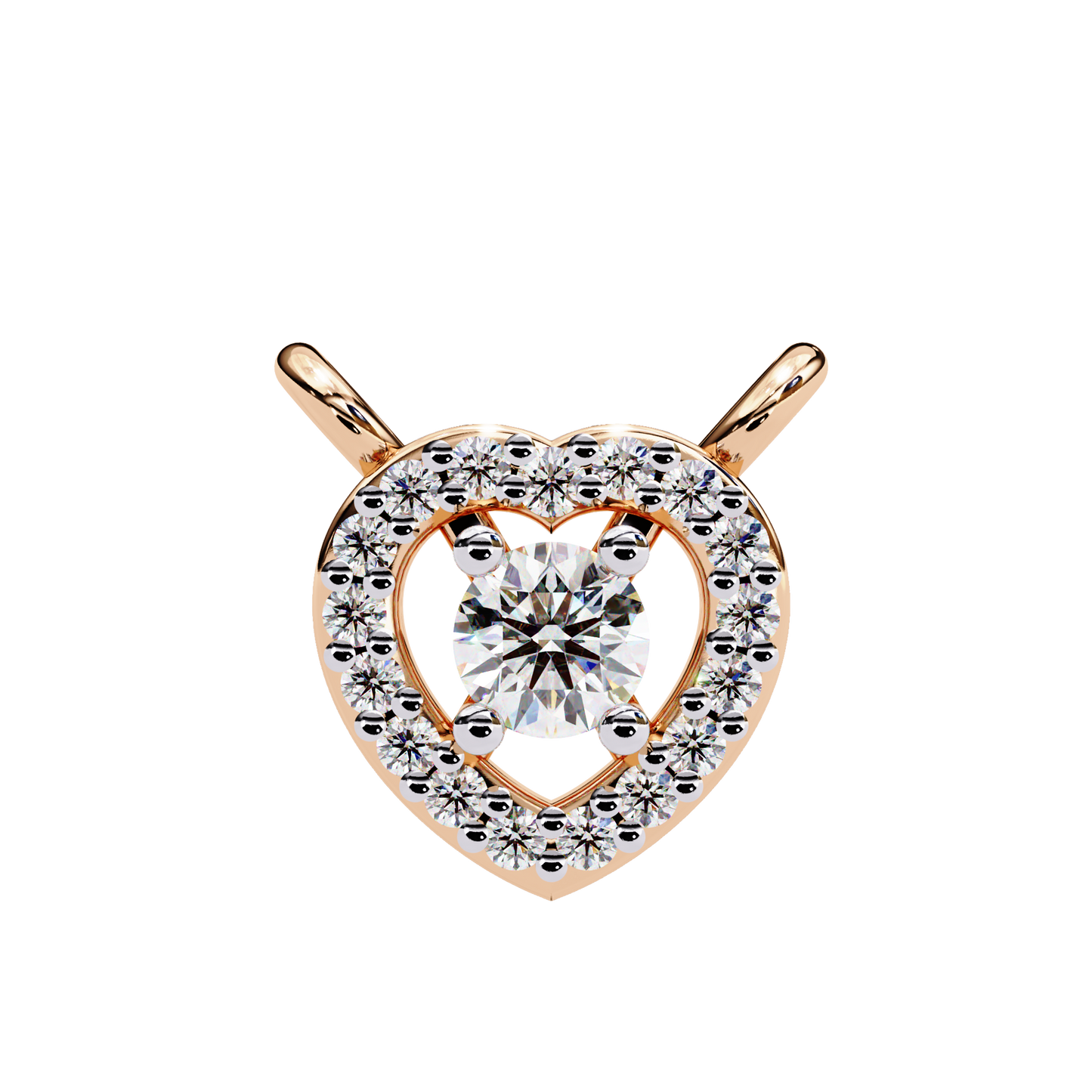celestial heart diamond pendant