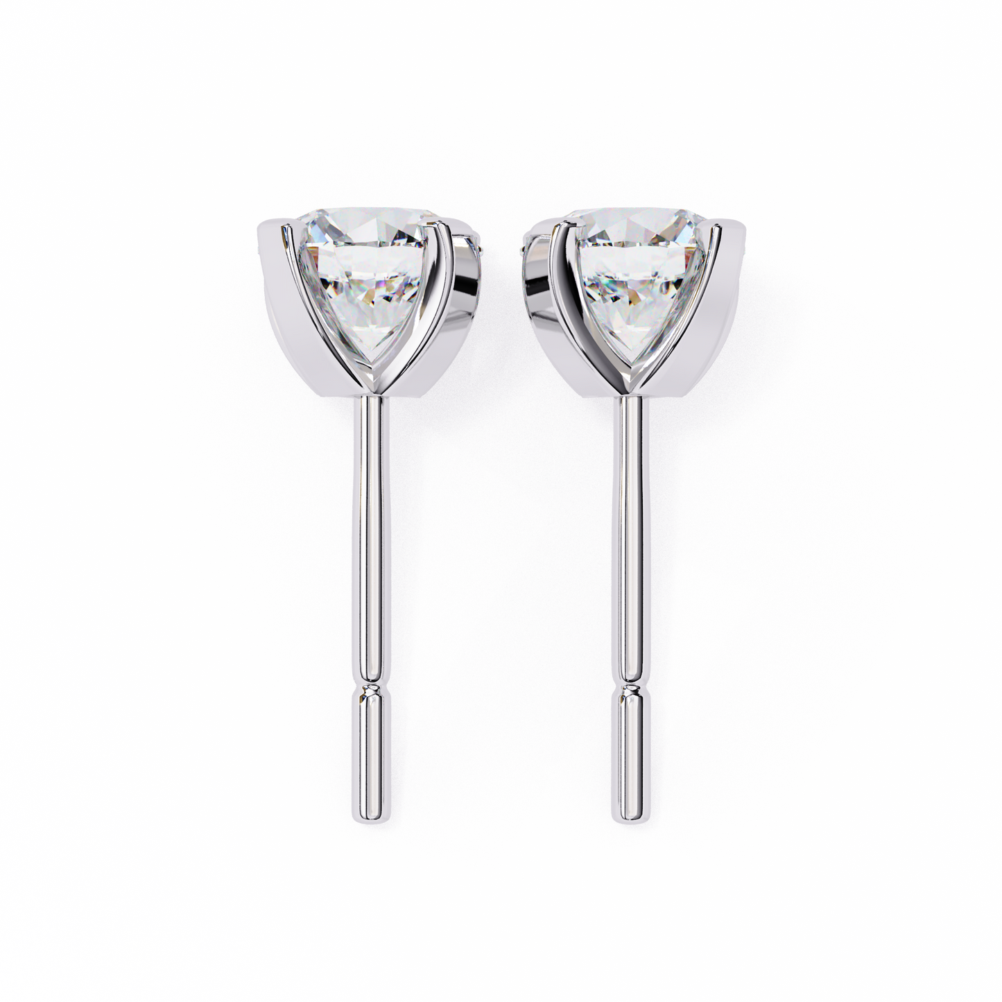 boucles d'oreilles royales en diamant rond