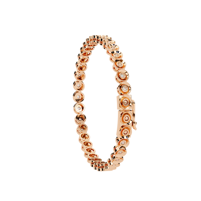 Bezel Round Diamond Bracelet