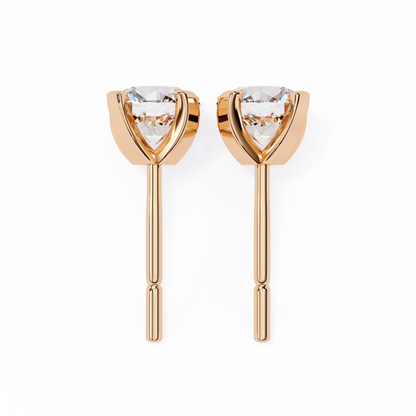 Regal Round Diamond Earrings