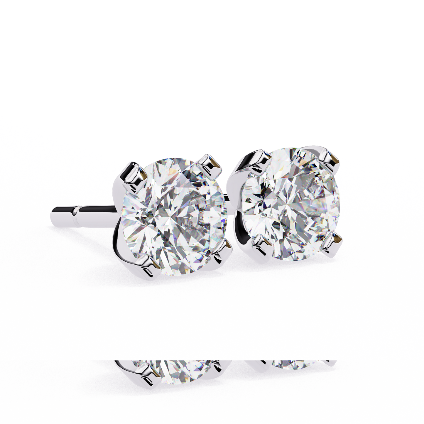 boucles d'oreilles royales en diamant rond