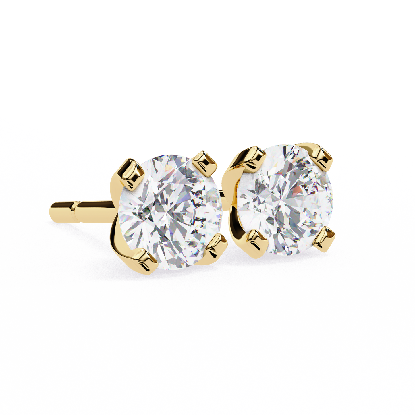 boucles d'oreilles royales en diamant rond