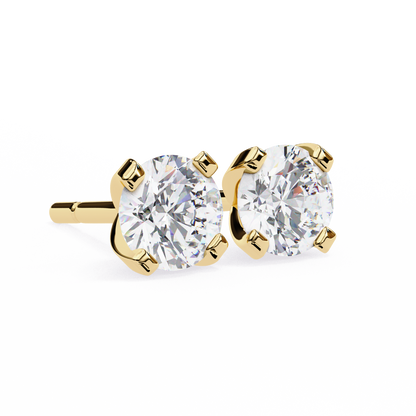 Boucles d'oreilles royales en diamant rond