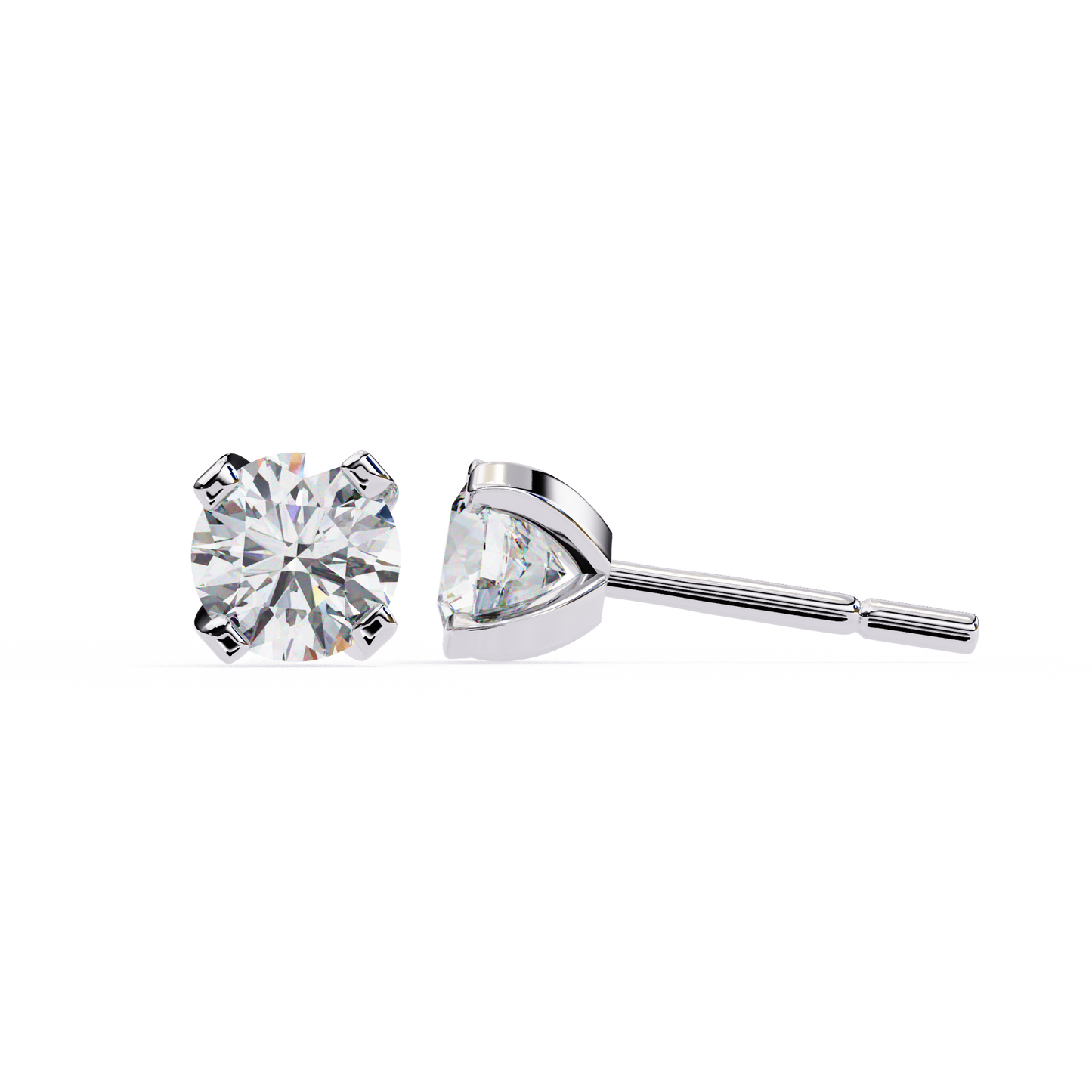 boucles d'oreilles royales en diamant rond