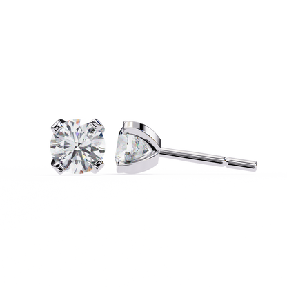 Regal Round Diamond Earrings