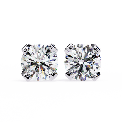 Regal Round Diamond Earrings