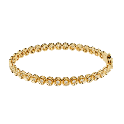 Bezel Round Diamond Bracelet