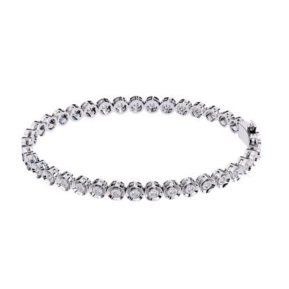 Bezel Round Diamond Bracelet