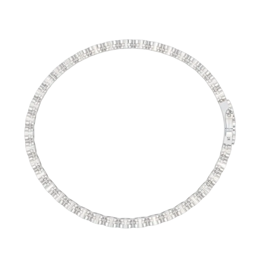 bezel round diamond bracelet