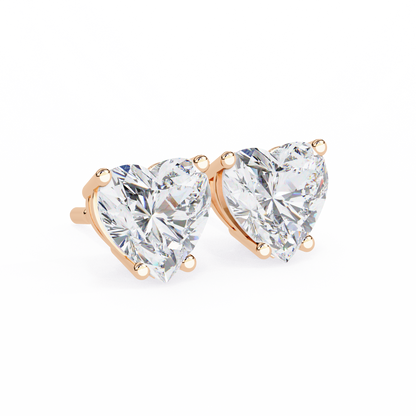 Elegance Heart Diamond Earrings