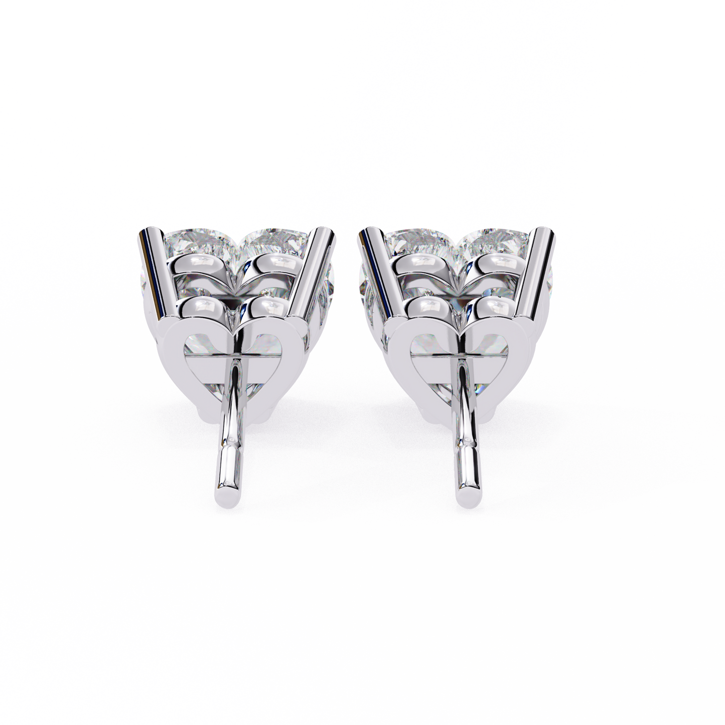 boucles d'oreilles coeur diamant elegance